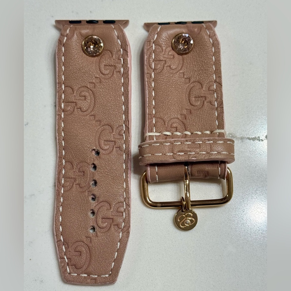 Authentic upcycled Gucci rose gold watch band